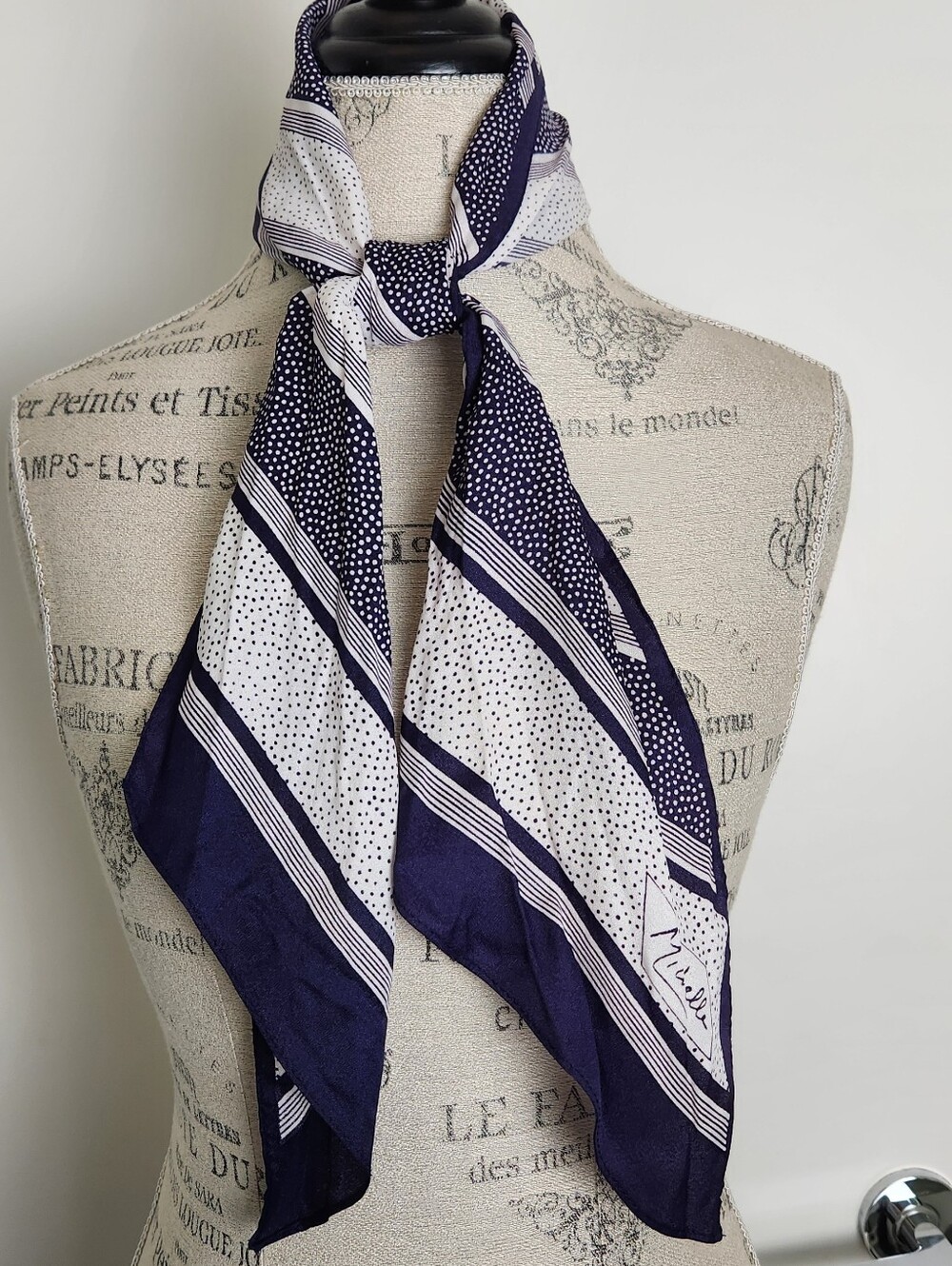 80s Stripe Polkadot Scarf Michelle